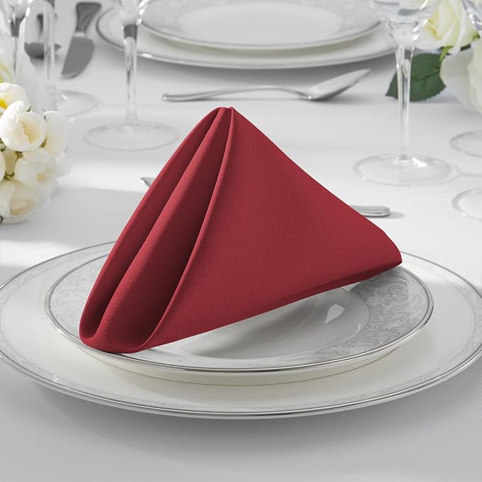 Lann's Linens Set of 144 Cloth Dinner Napkins, 20-inch Polyester Napkins - Image 7