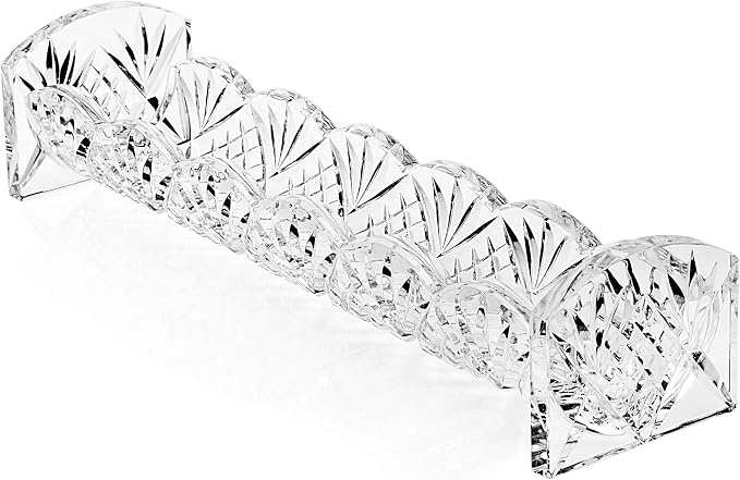 Godinger Dublin Cracker Tray, Snack Dish, Crystal Serving Tray - Image 2