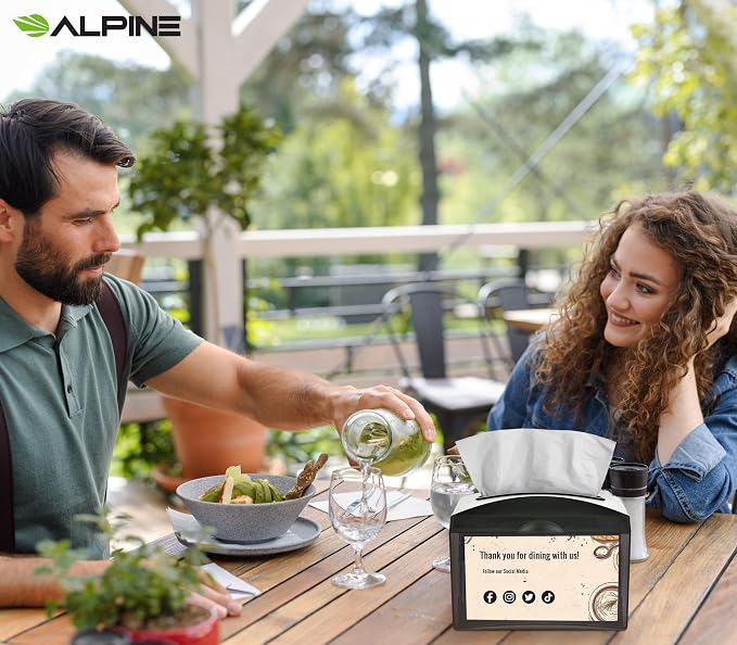 Alpine 6 Pack Tabletop Commercial Napkin Dispenser Restaurant Napkin Holder - Image 7