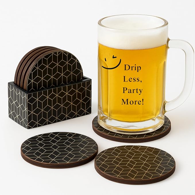 Wooden Coasters for Drinks by Unknown
