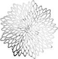 Set of 18 Round Placemats Silver, Heat-Resistant PVC Table Mats by Unknown