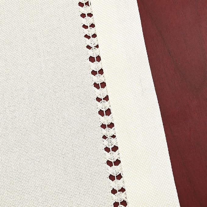 Grelucgo Small Short Handcrafted Solid Color Dining Table Runner, Dresser Scarf - Image 2
