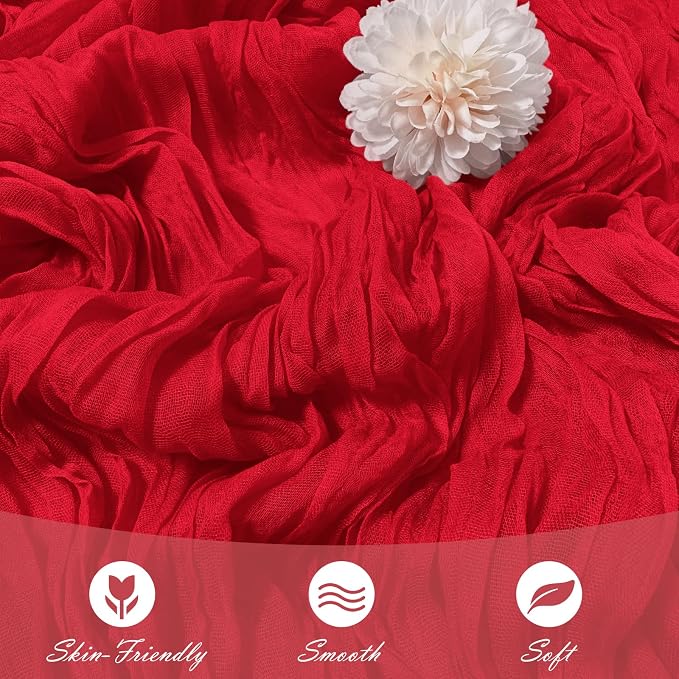 15 Pack Red Cheesecloth Table Runner 17 x 108 inch Cheese Cloth Table Runners - Image 5