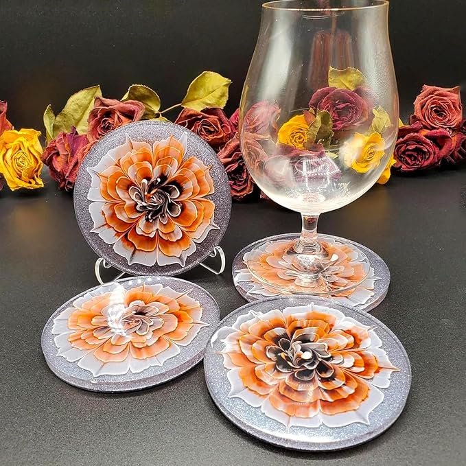 4 PCS Thickened Silicone Coaster Molds, Round & Square Epoxy Resin Molds | - Image 7