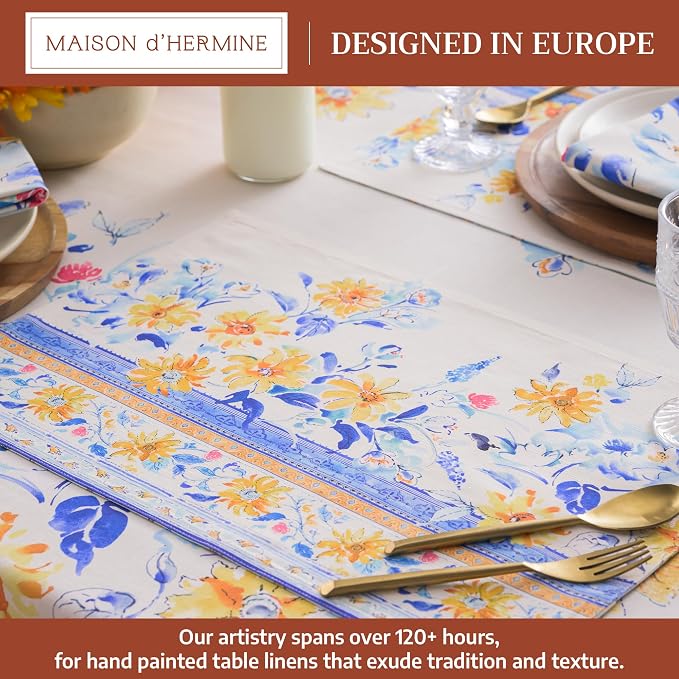 Maison d' Hermine Placemats Set of 4 Reusable 100% Cotton | Cloth Place Mats - Image 2