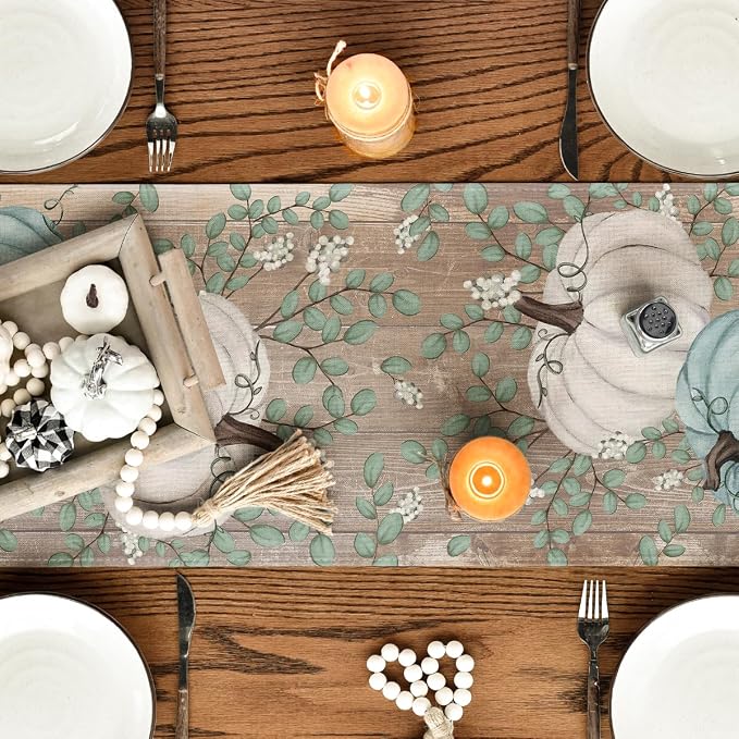 Artoid Mode 210 GSM Fall Table Runner 13x108 Inch Home Party Decor | Pumpkins - Image 7
