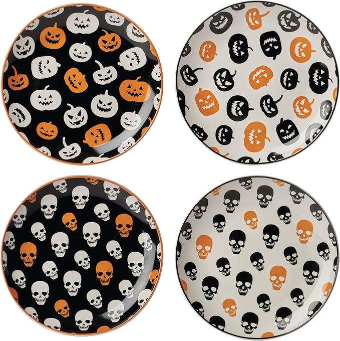 Oneida Dinnerware Set, Vintro Halloween Accent Plates, Dishwasher Safe by Oneida