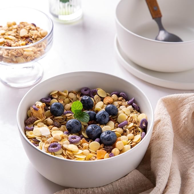 AmorArc Stoneware Cereal Bowls Set of 4, 26oz Soup Ceramic Bowls Set | Modern - Image 3