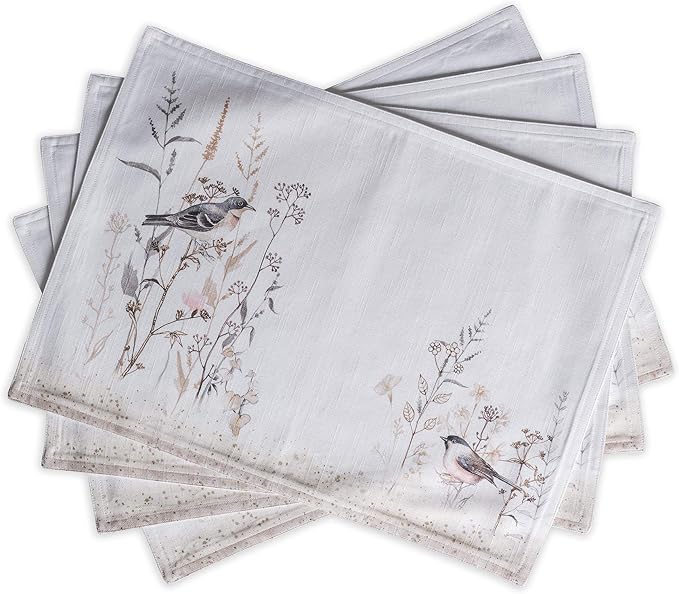 Maison d' Hermine Placemats Set of 4 Reusable 100% Cotton | Cloth Place Mats by MaisondHermine