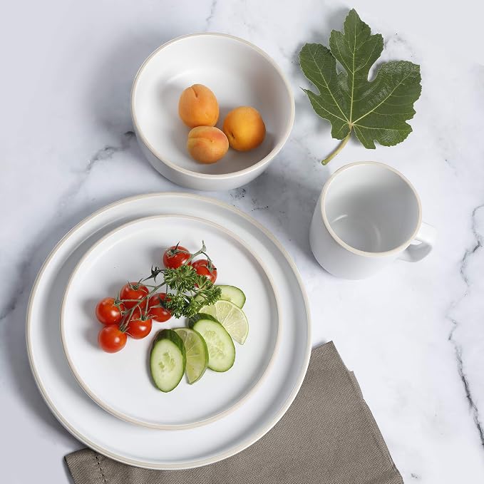 Gibson Home Zuma 16 Piece Round Kitchen Dinnerware Set, Service - Image 2