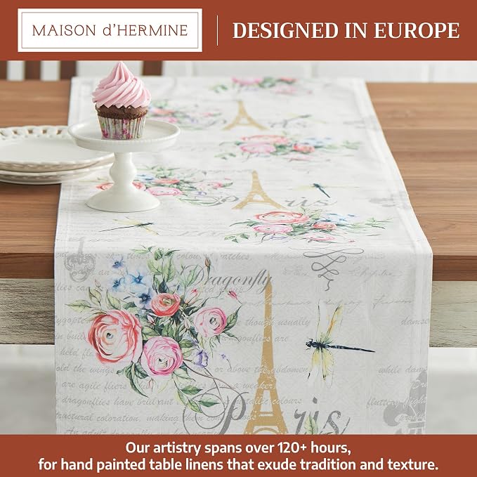 Maison d' Hermine Table Runner 100% Cotton 14.50" x 72" | Table Runners 72 - Image 2