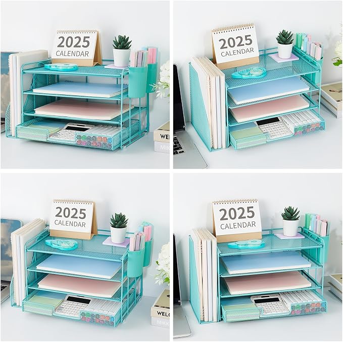 Desk Organizer, 4-Tier Desktop File Organizer - Image 4