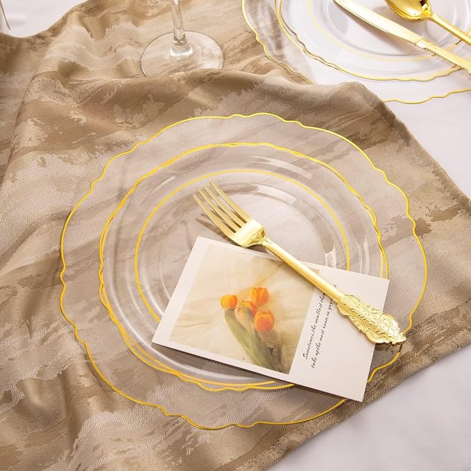 100pcs Clear Disposable Plastic Plates - Image 5