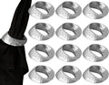 Silver Metal Napkin Rings, Mobius Loop Design, electroplated finish, holiday by CLEENTABLE