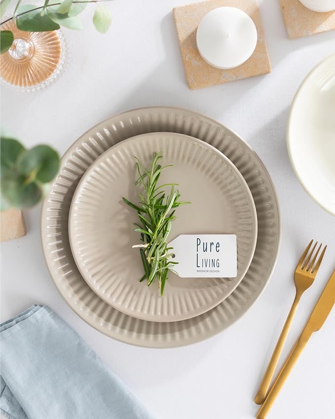 12 Piece Stoneware Dinnerware Set - Image 2