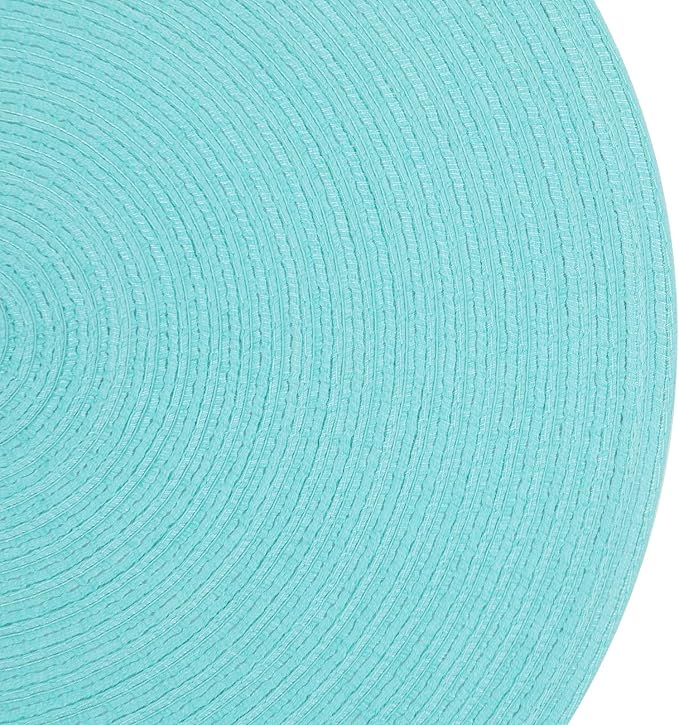 SHACOS Round Placemats Set of 6 Washable 15 inch Round Table Mats Cotton - Image 5