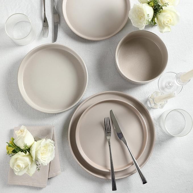 Stone Lain Haven 12-Piece Dinnerware Set, Includes 4 Dinner Plates, 4 Salad - Image 4