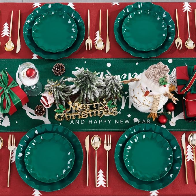 LIYH 50 Pcs Christmas Plastic Plates - Image 5