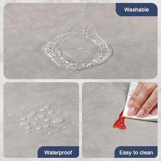 Vinyl Placemats Set of 6, Dual Sided Place Mats - Image 4