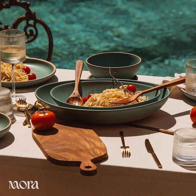 MORA Mega and Giant Serving Dishes Set of 2, 16 inch and 14 inch Ceramic - Image 5
