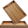 KITEISCAT 17-Inch Acacia Wood Serving Trays by KITEISCAT