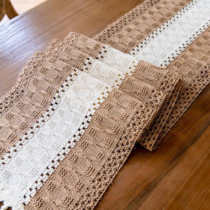 EMMTEEY Boho Table Runner with Tassels 72 Inches Long, Scratch & Heat Resistant - Image 6