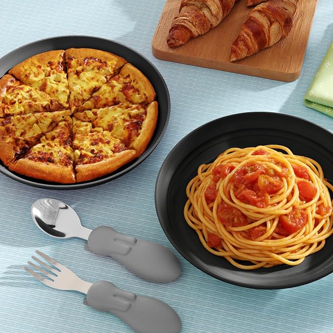 Quatish 10 PCS Unbreakable Reusable Plastic Plates, 8 inch Dishwasher & - Image 5