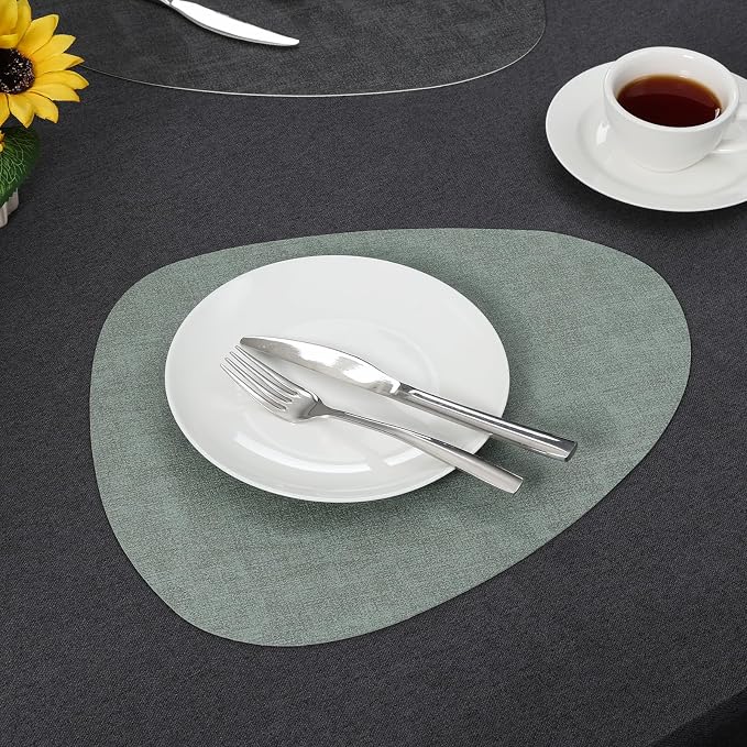 Faux Leather Placemats Set of 4, Dual Sided - Image 8