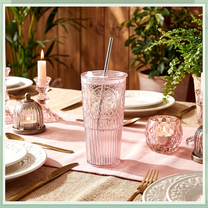 2 Set 20oz Vintage Plastic Tumbler - Image 4