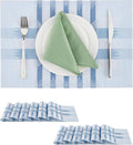 Leetaltree Geometric Print Blue Placemats Set of 12 by Leetaltree-ArtatEveryTable