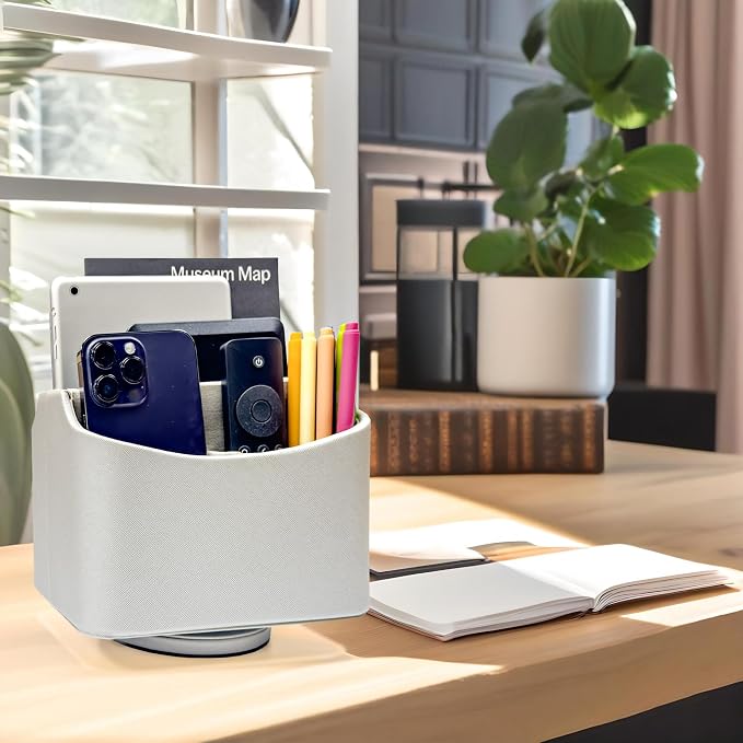 UnionBasic Rotating Desk Organizer, 360 Degree Desk Spinning Caddy, Desktop TV - Image 2