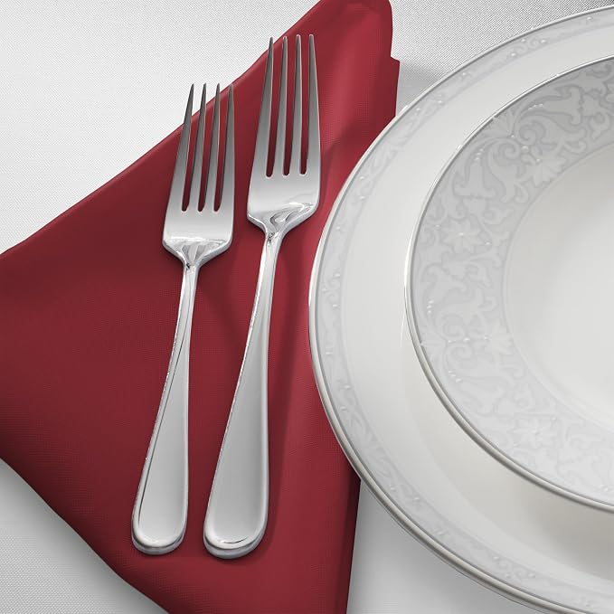 Lann's Linens Set of 144 Cloth Dinner Napkins, 20-inch Polyester Napkins - Image 2