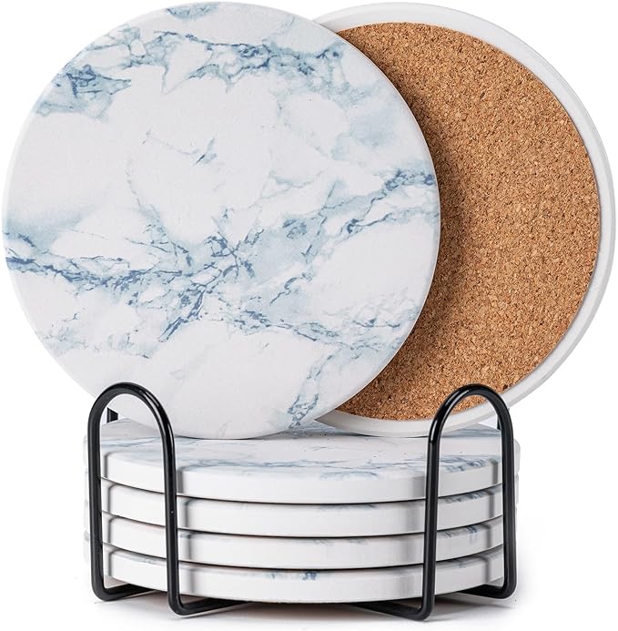 6Pcs Absorbent Coasters Set by Hoewina