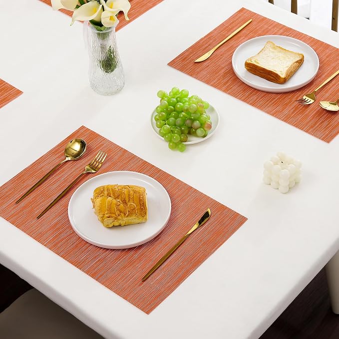 Leetaltree Orange Placemats Set of 8 - Image 7
