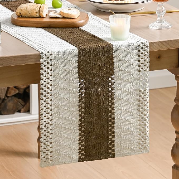 Artoid Mode Coffee Farmhouse Rustic Table Runner 12x48 Inch | Seasonal Holiday by ArtoidMode