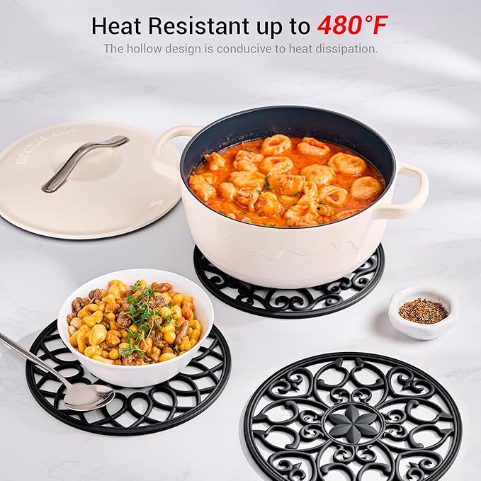 SMARTAKE 6 Set Silicone Trivet Mats - Image 3