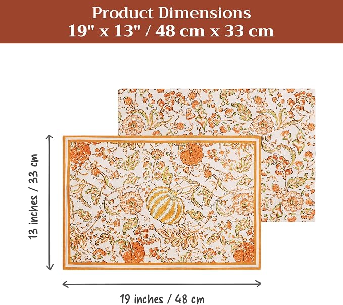 Maison d' Hermine Placemats Set of 4 Reusable 100% Cotton | Cloth Place Mats - Image 7