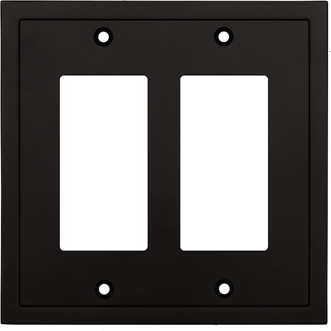 Modern Edge Decorative Wall Plate Switch Plate Outlet Cover, Durable Solid Zinc by HenneBery