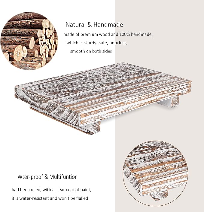 Wood Bathroom Tray Farmhouse Decor Kitchen Soap Holder, Lightweight, Easy Clean - Image 4