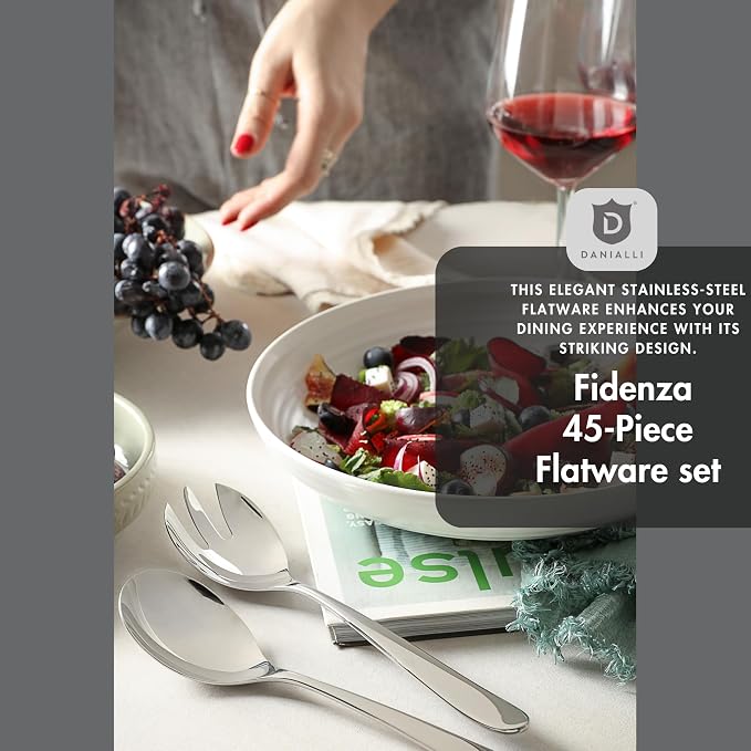 Silverware Set for 8 with Serving Utensils, 18/10 Stainless Steel Flatware - Image 5