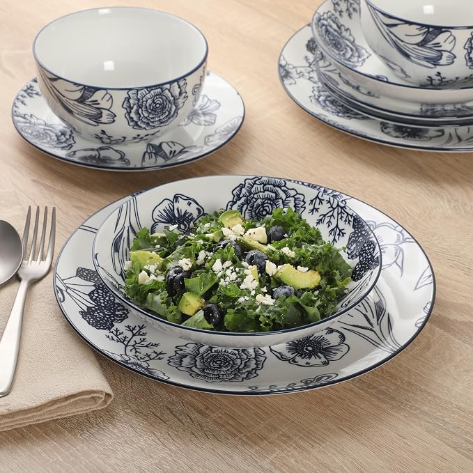 Gibson Home Westerly Court 16-Piece Dinnerware Set, Service - Image 2