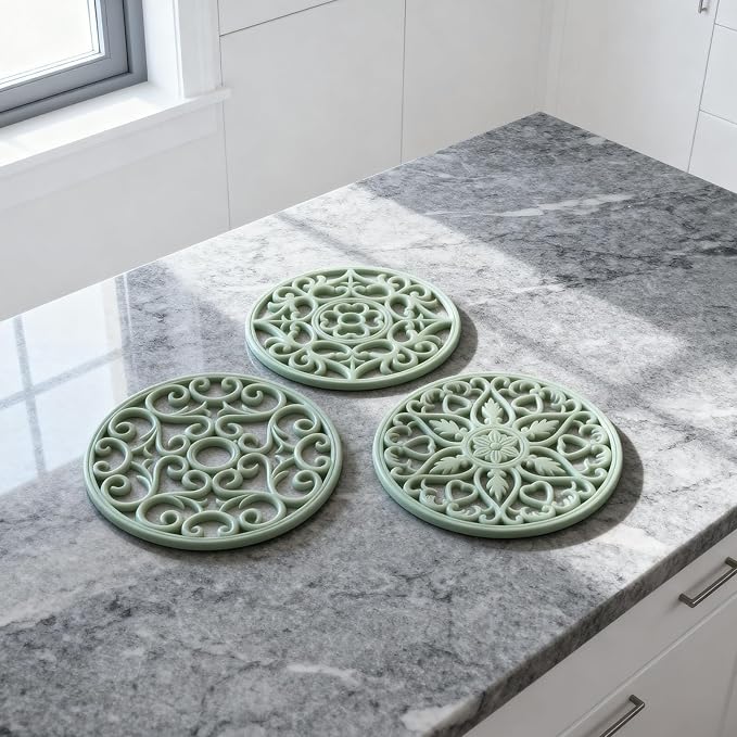 ME.FAN Trivets for Dishes/Pots/Pans, Flexible/Durable/Non Slip Hot Pads to - Image 3