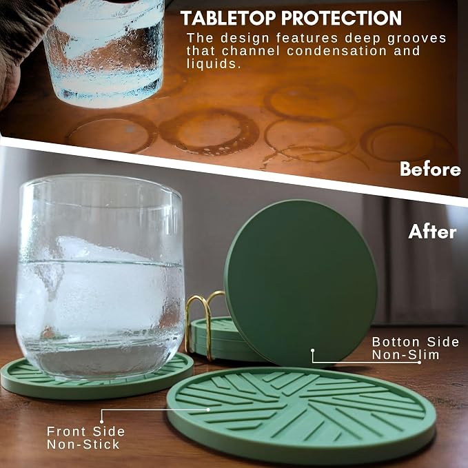 Silicone Coasters Set of 6 - Image 4