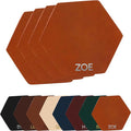 Northwind Personalized Full Grain Leather Coasters Set of 4 | Made in USA by Northwind