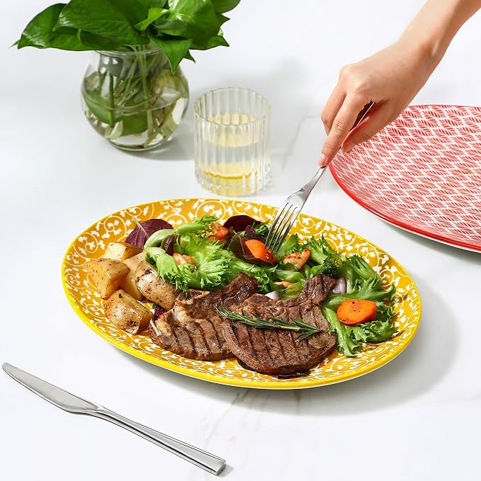 Selamica Serving Platter, 14 Inch Large Serving Dishes - Image 5