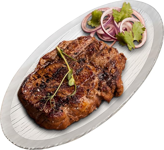 Tempered Glass Oval Meat Serving Tray – Durable Food Platter by GAC