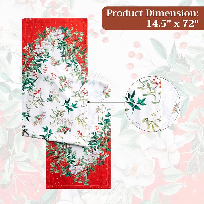 Maison d' Hermine Table Runner 100% Cotton 14.50" x 72" | Table Runners 72 - Image 7