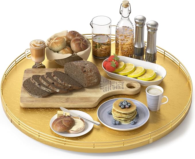 Oroyutor 18-Inch Oak Lazy Susan Organizer by Oroyutor
