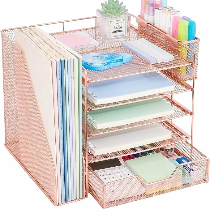 5-Tier Desk File Organizer by Illuminatinglifewiththewarmthandloveoflight