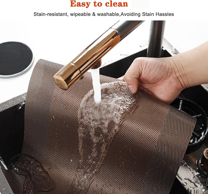 Placemats Set of 12, Vinyl PVC Heat Resistant Washable Placemats Set, Non Slip - Image 5